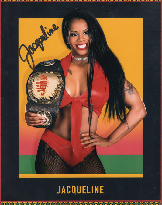 Jacqueline (8x10 metallic) WWF WWE photo signed auto autographed