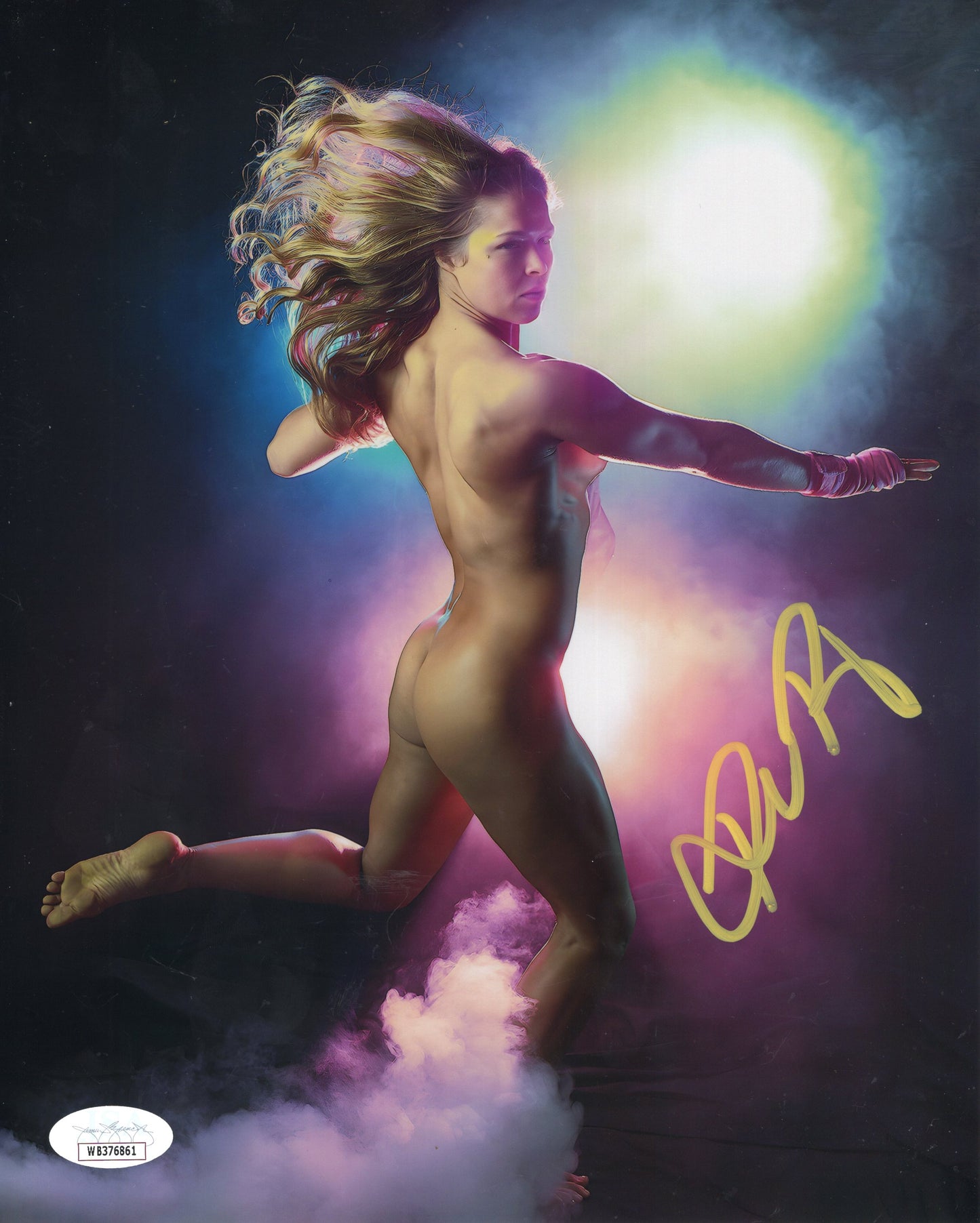 Ronda Rousey (8x10 metallic) jsa photo signed auto autographed WWE UFC