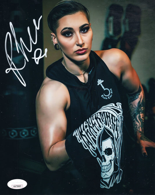 Rhea Ripley (8x10 metallic) jsa Funhouse MAMI photo signed auto autographed