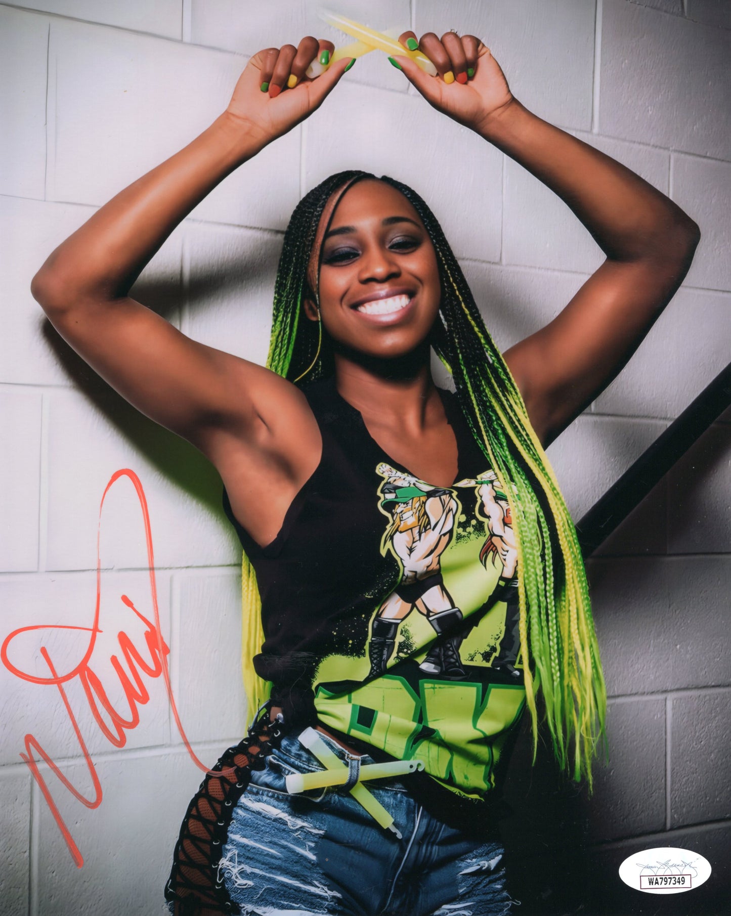 Naomi Funhouse (metallic 8x10) DX  JSA TNA IMPACT WWE photo signed auto autographed