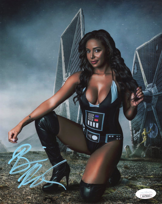 Brandi Rhodes 8x10 funhouse metallic photo jsa signed auto autographed AEW (Copy)