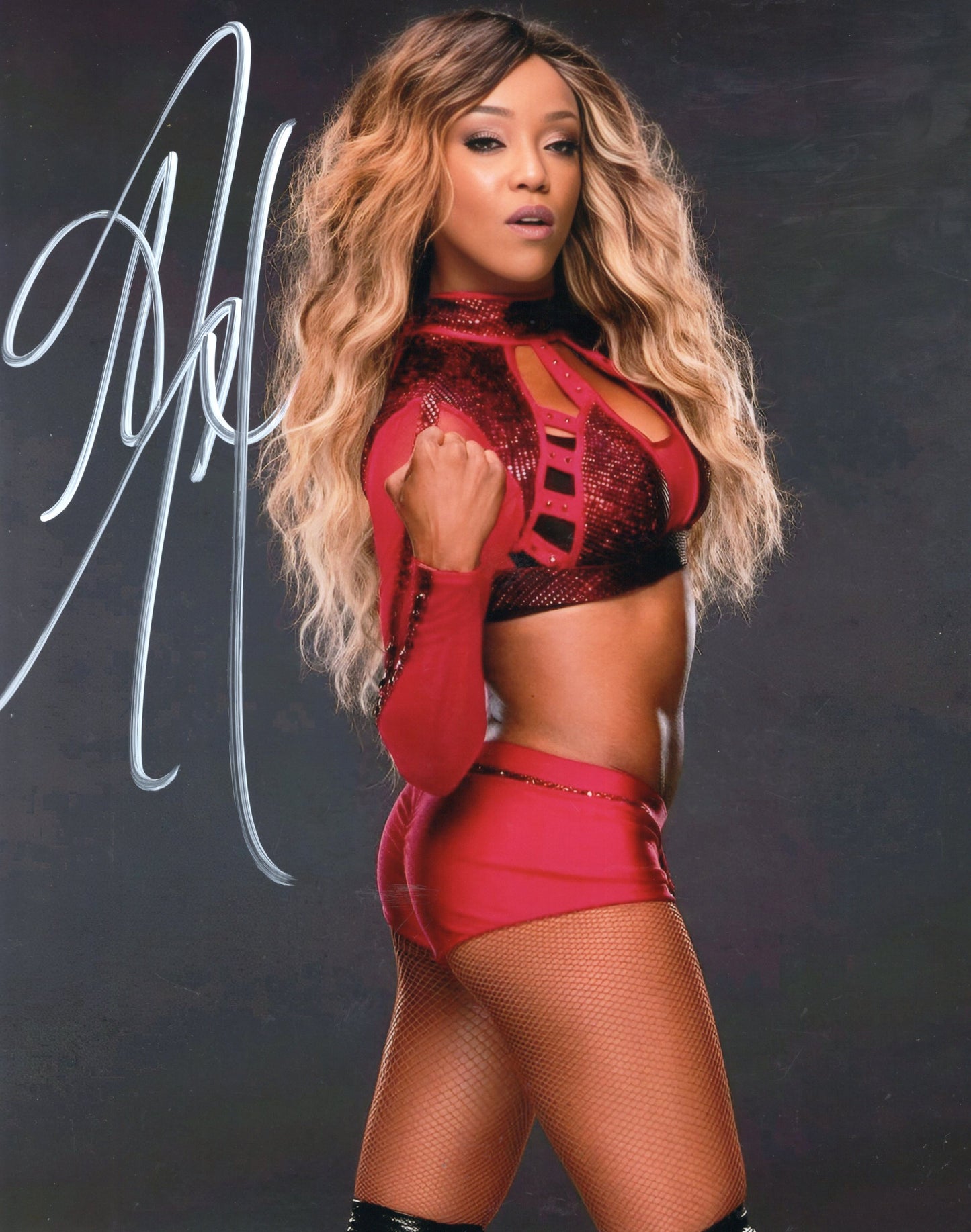 Alicia Fox (8x10 metallic) WWE photo signed auto autographed