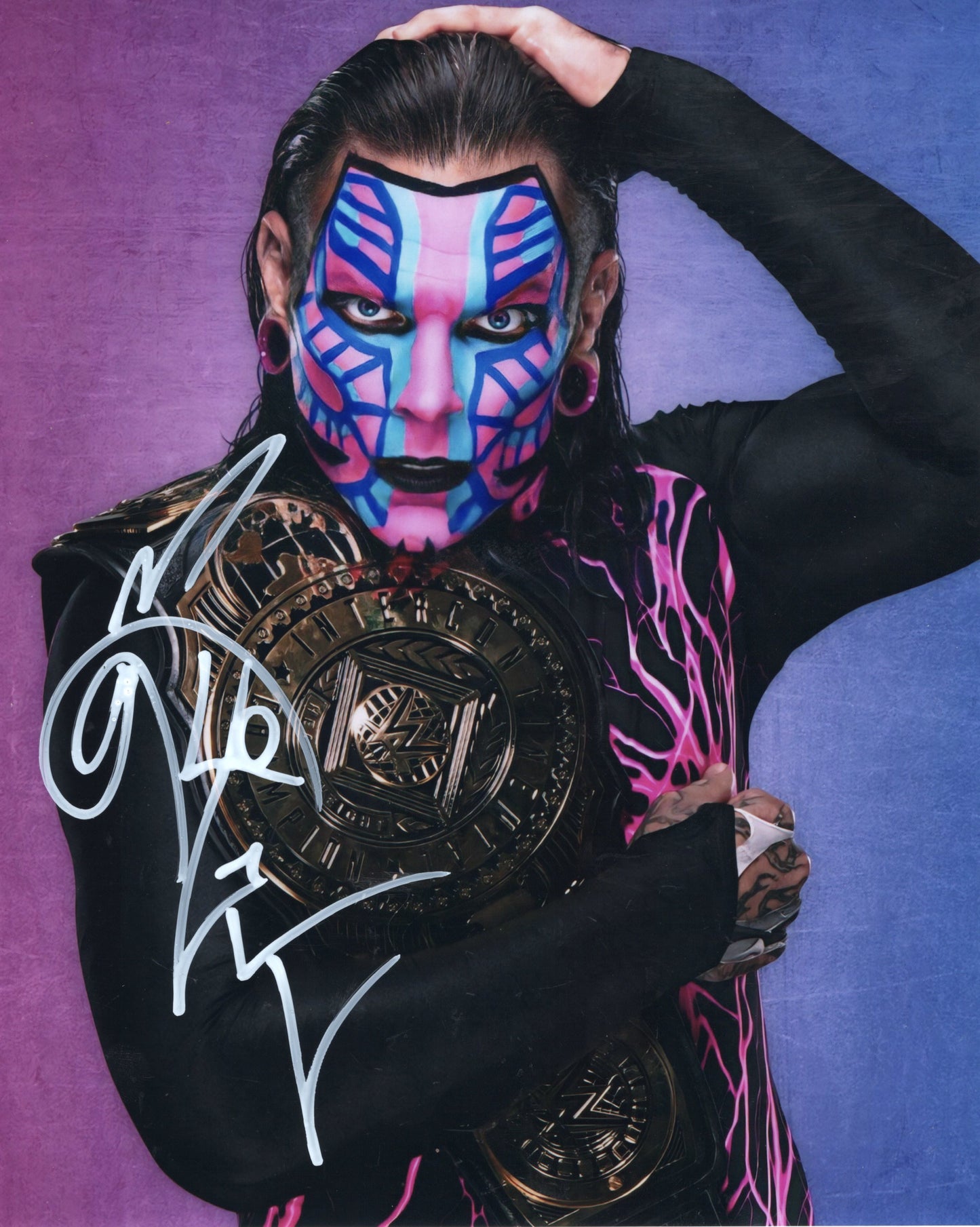 Jeff Hardy Boyz (8x10) Metallic AEW WWE TNA photo signed auto autographed