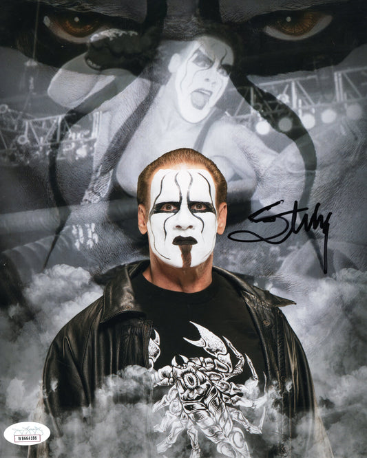 Sting (metallic 8x10) WCW WWE TNA NWO NWA photo signed auto autographed JSA