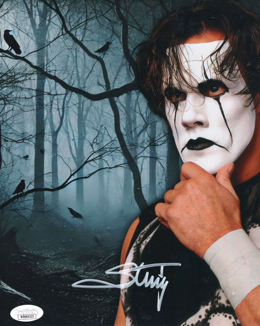 Sting (metallic 8x10) WCW WWE TNA NWO NWA photo signed auto autographed JSA