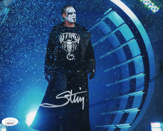 Sting (metallic 8x10) WCW WWE TNA NWO NWA photo signed auto autographed JSA