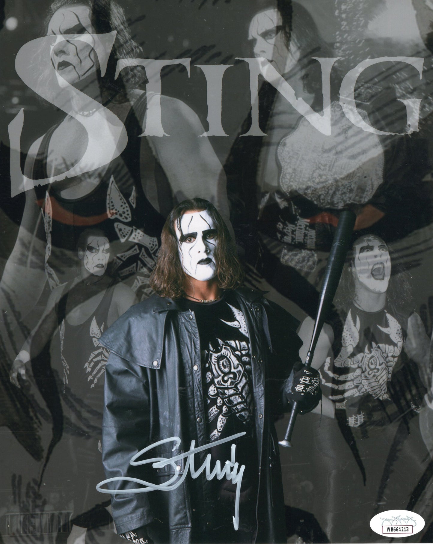 Sting (metallic 8x10) WCW WWE TNA NWO NWA photo signed auto autographed JSA