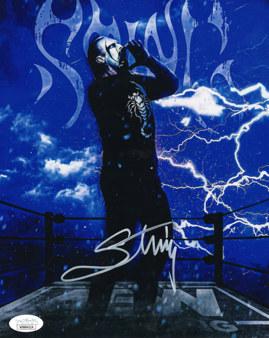 Sting (metallic 8x10) WCW WWE TNA NWO NWA photo signed auto autographed JSA