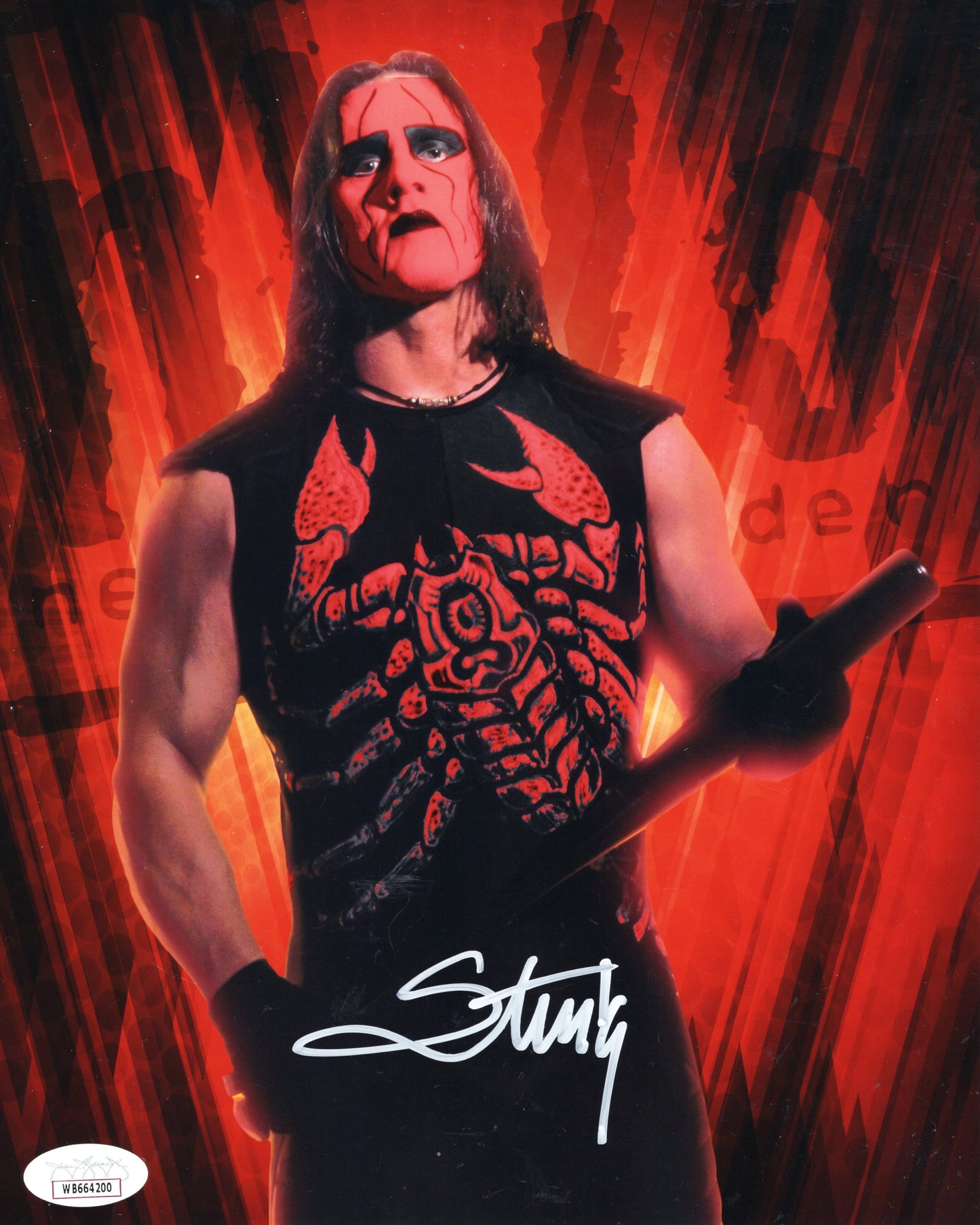 Sting (metallic 8x10) WCW WWE TNA NWO NWA photo signed auto autographed JSA