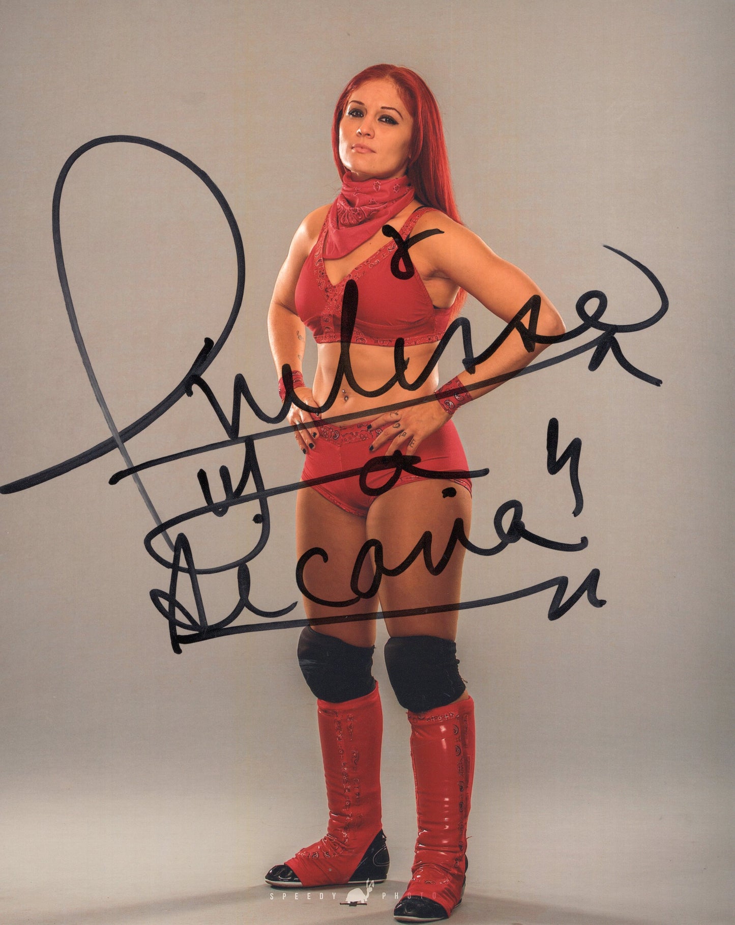 Ivilese AEW TNA LUCHA 8x10 photo signed auto autographed