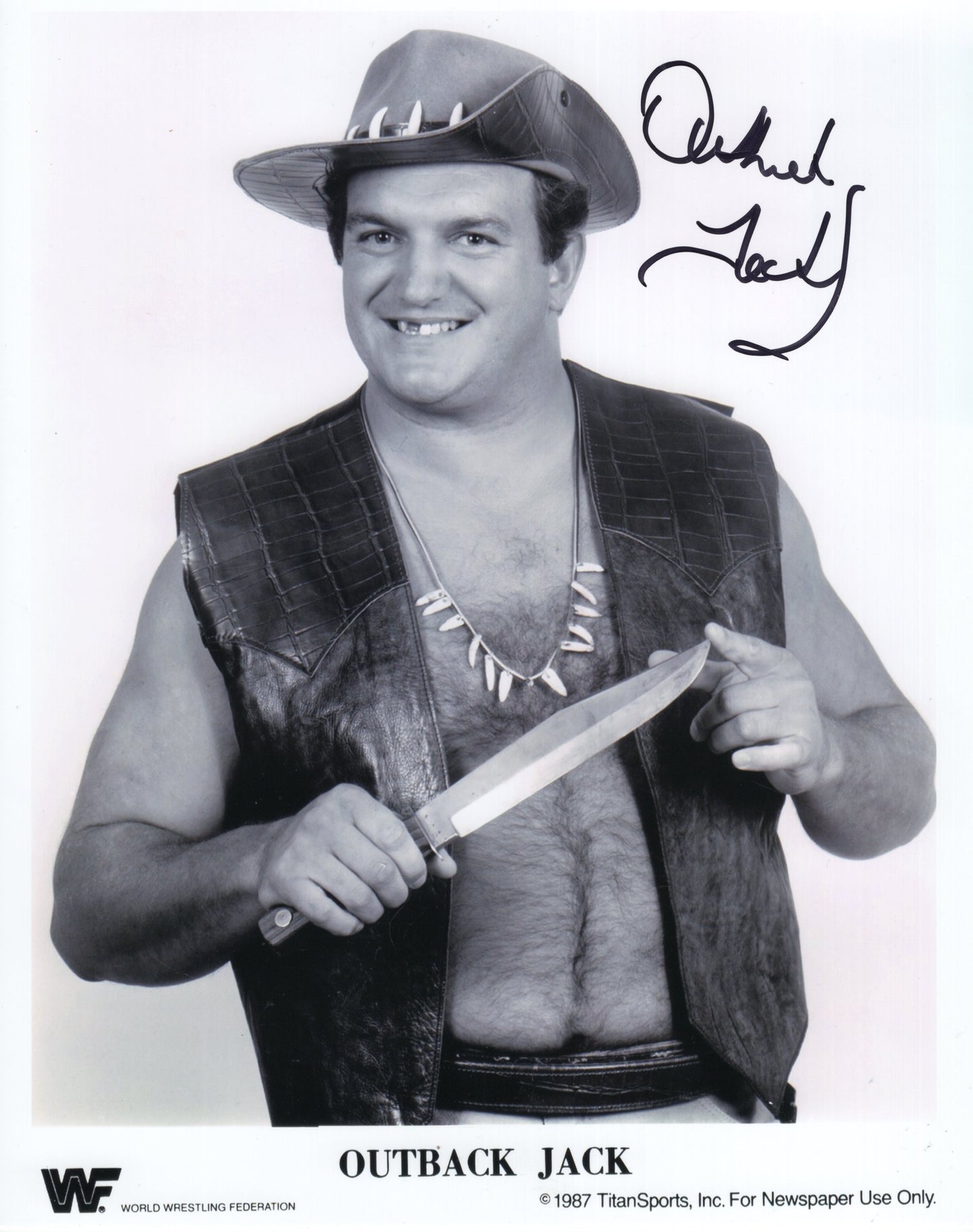 Outback Jack WWF 8x10 photo signed auto autographed