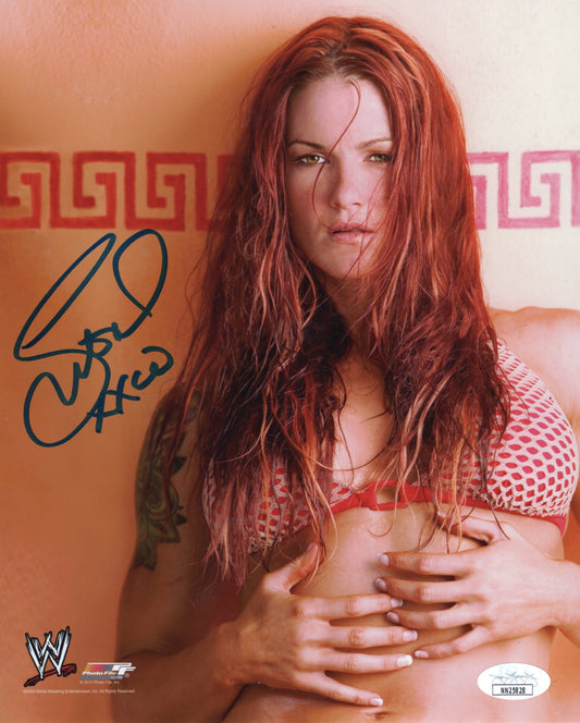 Lita original promo photofile signed auto autographed WWE