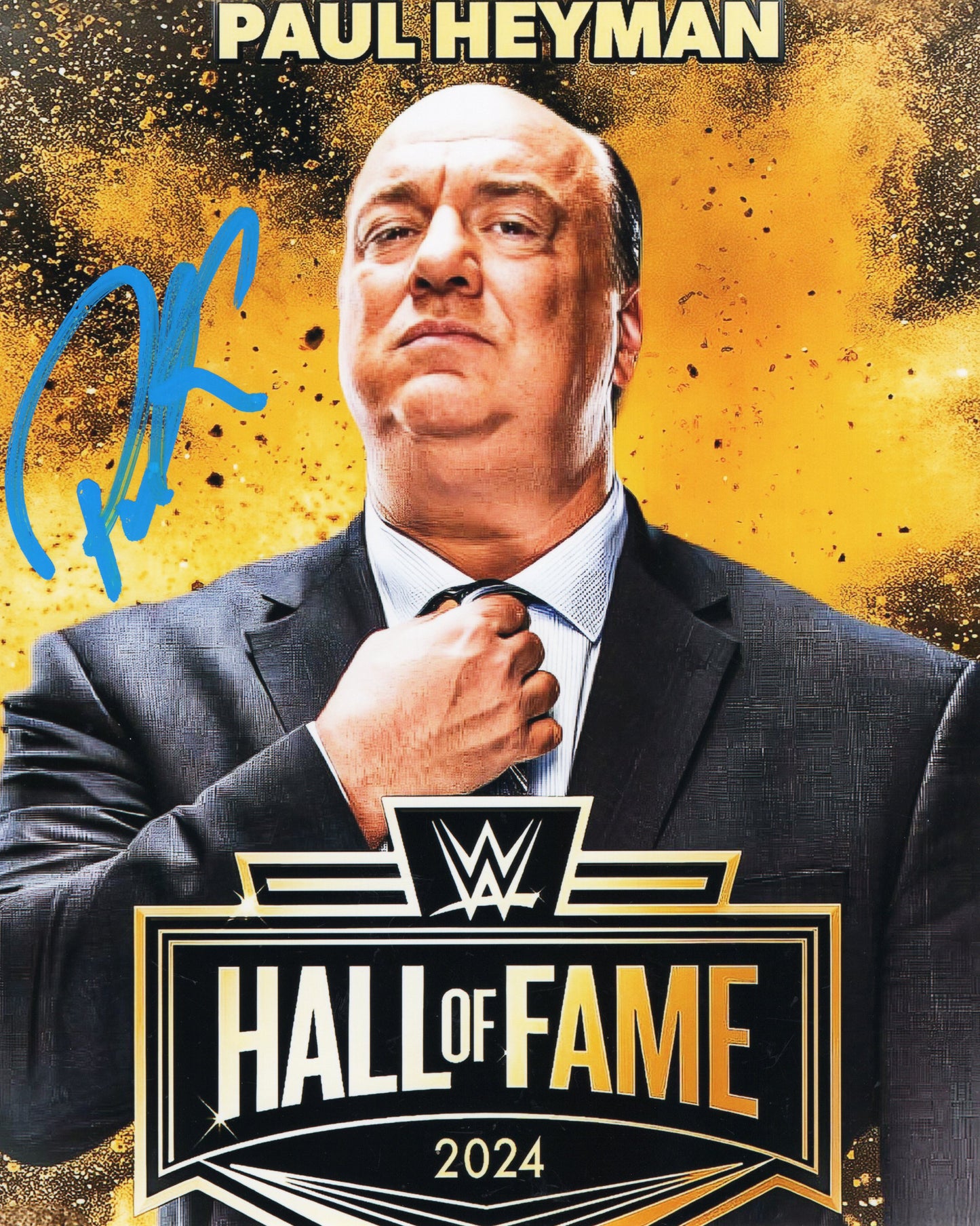 Paul Heyman (8x10 metallic) JSA COA WWE ECW photo signed autograph