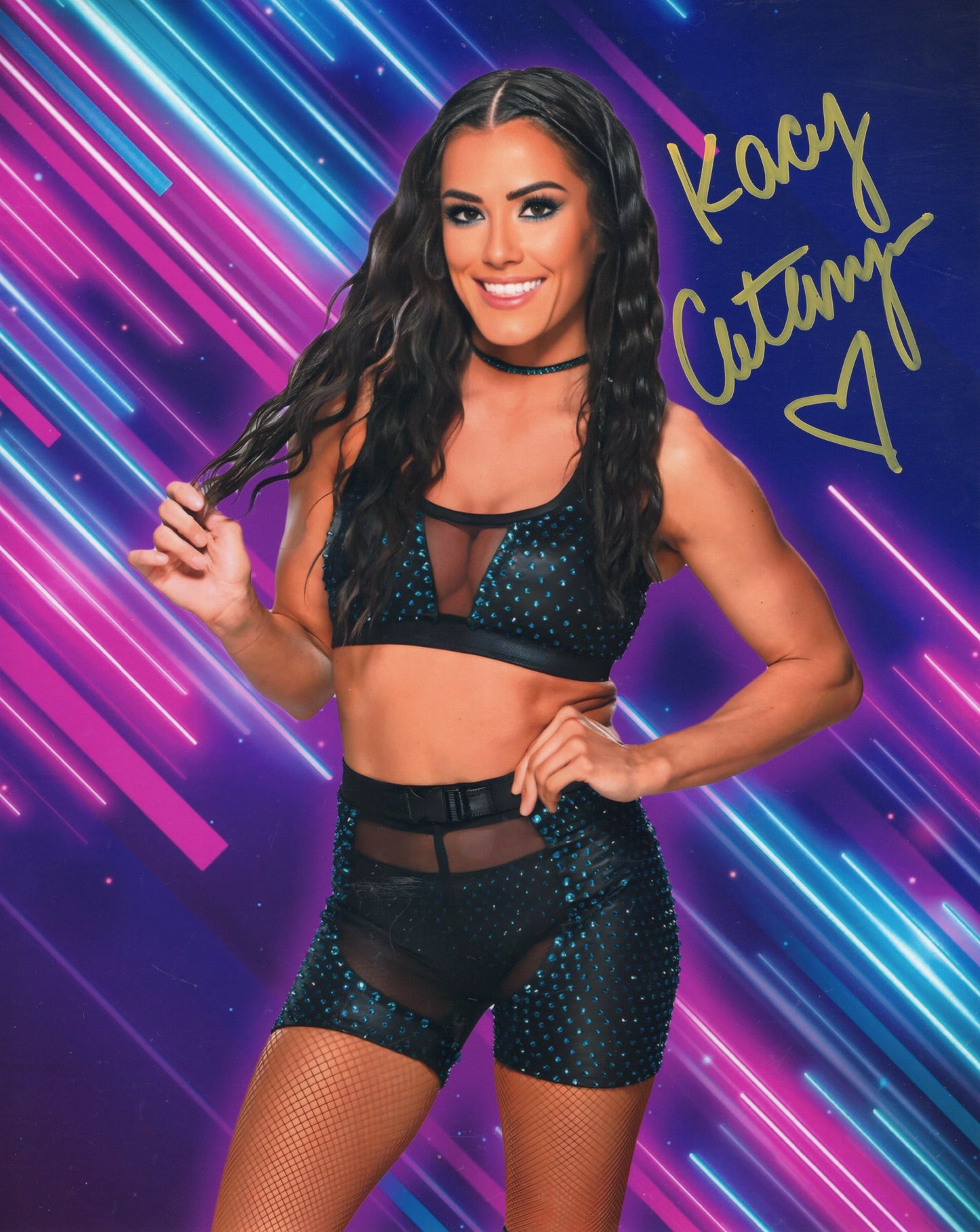 Katana Chance (8x10 funhouse metallic) nxt signed Kacy Catanzaro autographed