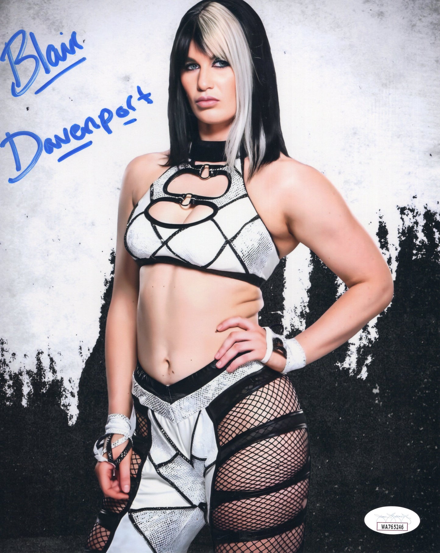 Blair Davenport (metallic 8x10) FUNHOUSE WWE NXT signed autographed JSA