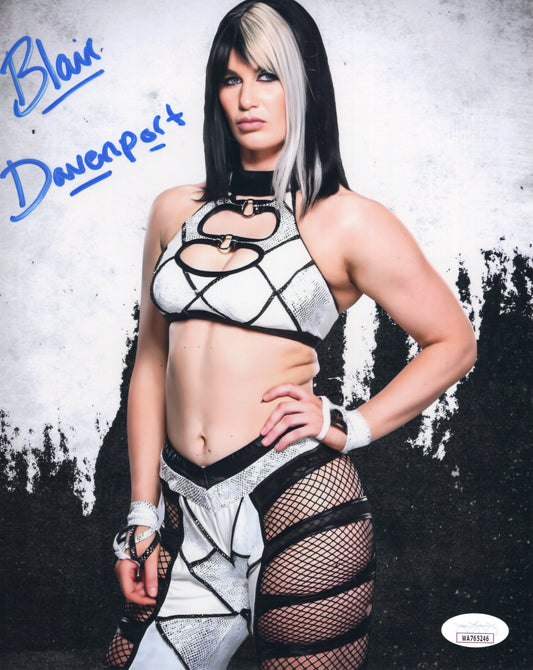 Blair Davenport (metallic 8x10) FUNHOUSE WWE NXT signed autographed JSA