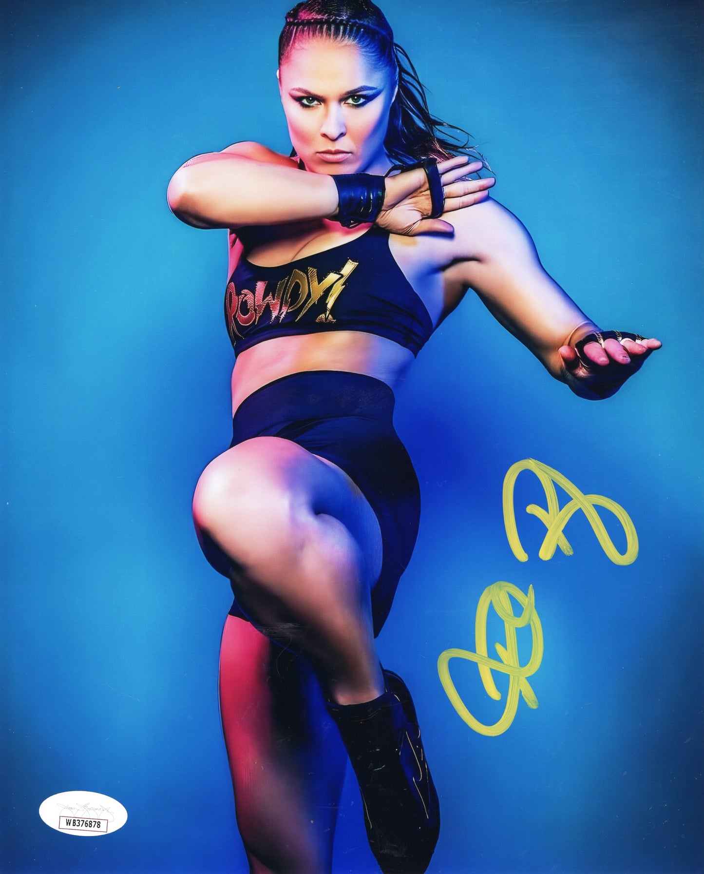 Ronda Rousey (8x10 metallic) jsa photo signed auto autographed WWE UFC