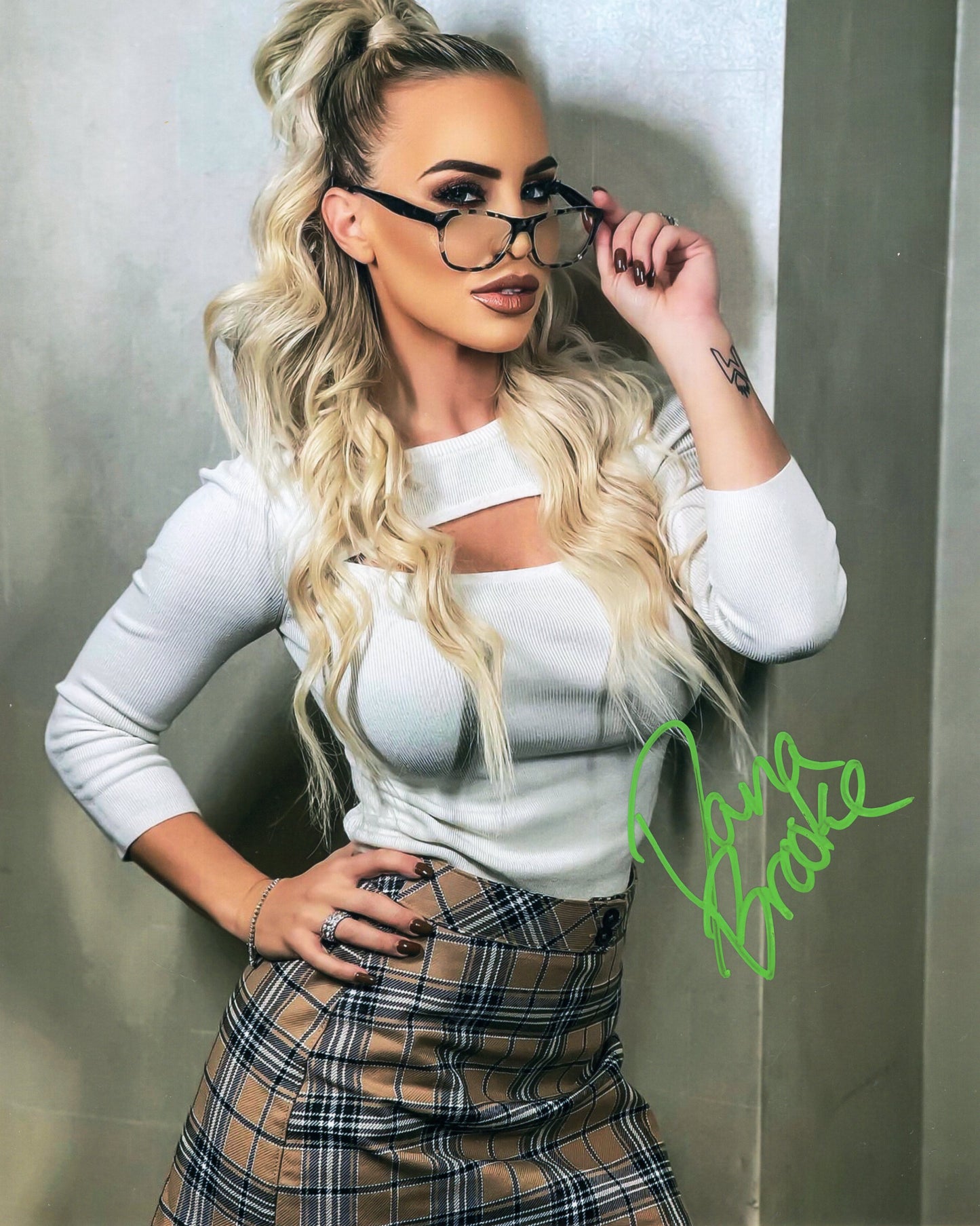 Dana Brooke (8x10 metallic) photo signed auto autographed TNA IMPACT WWE