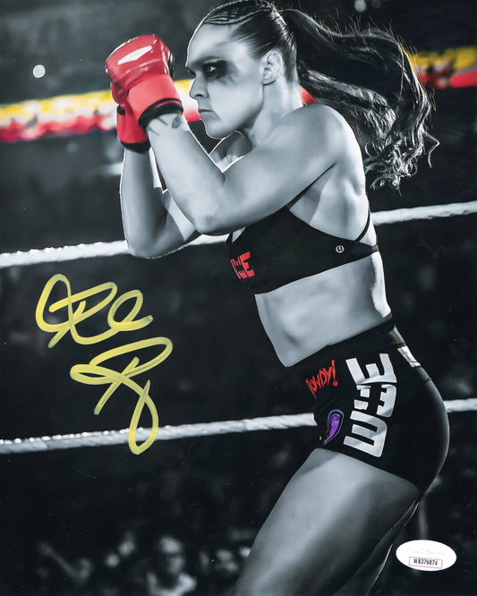 Ronda Rousey (8x10 metallic) jsa photo signed auto autographed WWE UFC