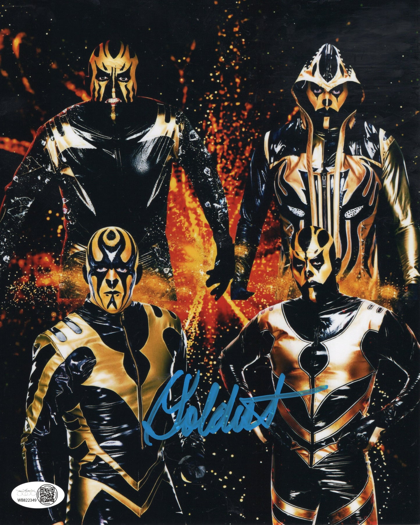 Goldust Dustin Rhodes (8x10 metallic) JSA COA WWE WWF photo signed autograph AEW