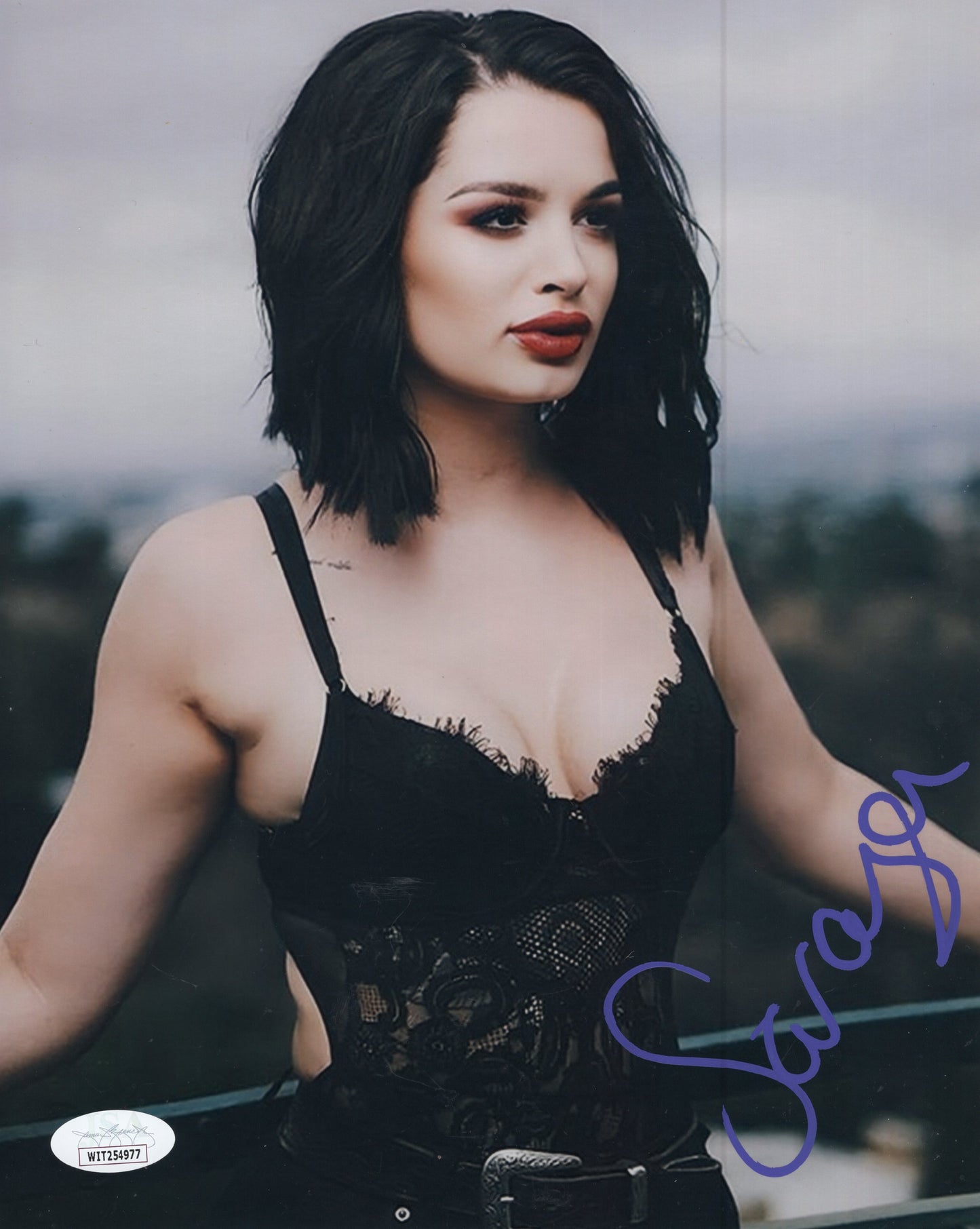 Paige Saraya JSA COA (8x10) metallic photo signed auto autographed