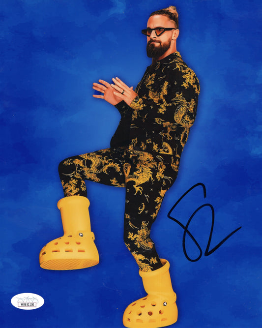 Seth Rollins (metallic 8x10 photo) JSA COA FUNHOUSE METALLIC WWE autographed