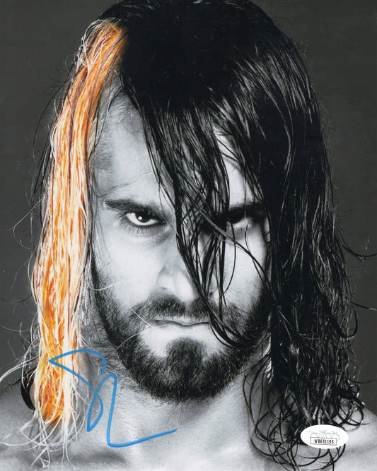 Seth Rollins (metallic 8x10 photo) JSA COA FUNHOUSE METALLIC WWE autographed