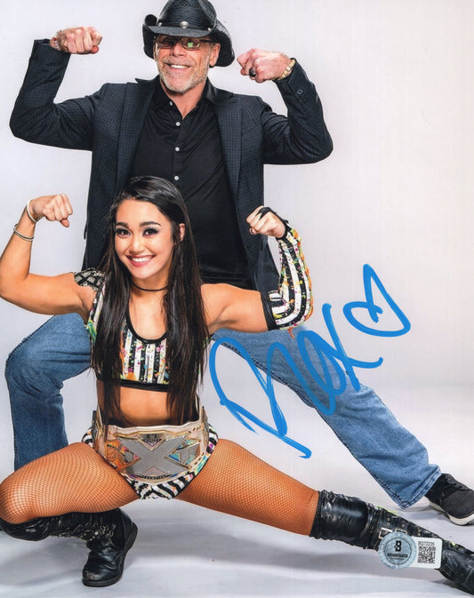 Roxanne Perez (8x10) Beckett COA ROH NXT WWE photo signed auto autographed