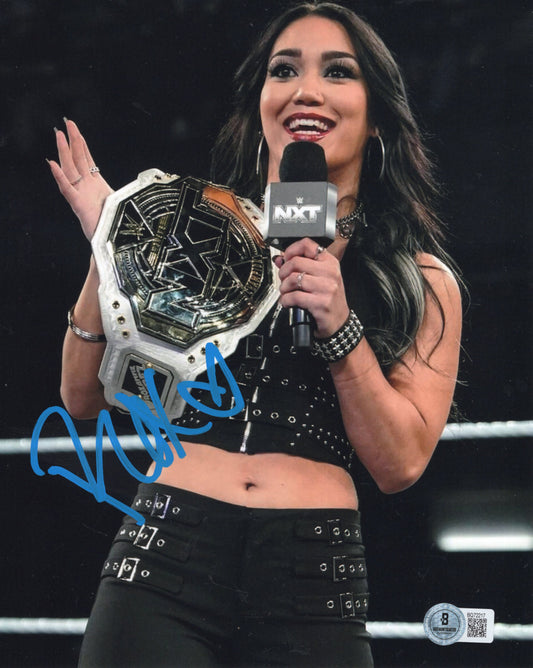 Roxanne Perez (8x10) Beckett COA ROH NXT WWE photo signed auto autographed
