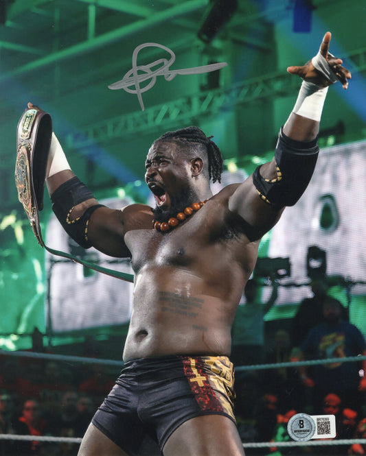 Oba Femi (8x10) Beckett COA NXT WWE photo signed auto autographed