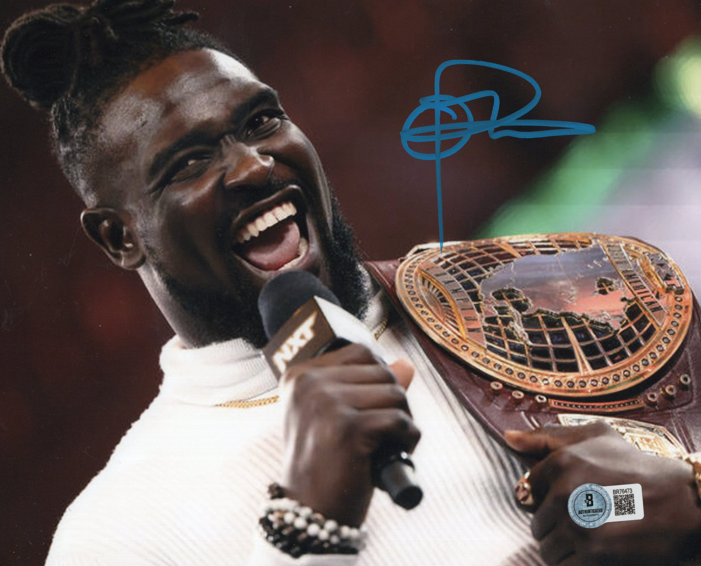 Oba Femi (8x10) Beckett COA NXT WWE photo signed auto autographed