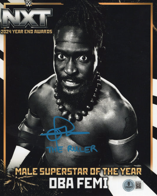 Oba Femi (8x10) Beckett COA NXT WWE photo signed auto autographed