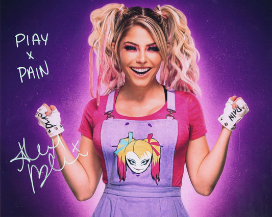 Alexa Bliss inscribed Funhouse metallic 8x10 - WWE photo signed auto autographed SEXY