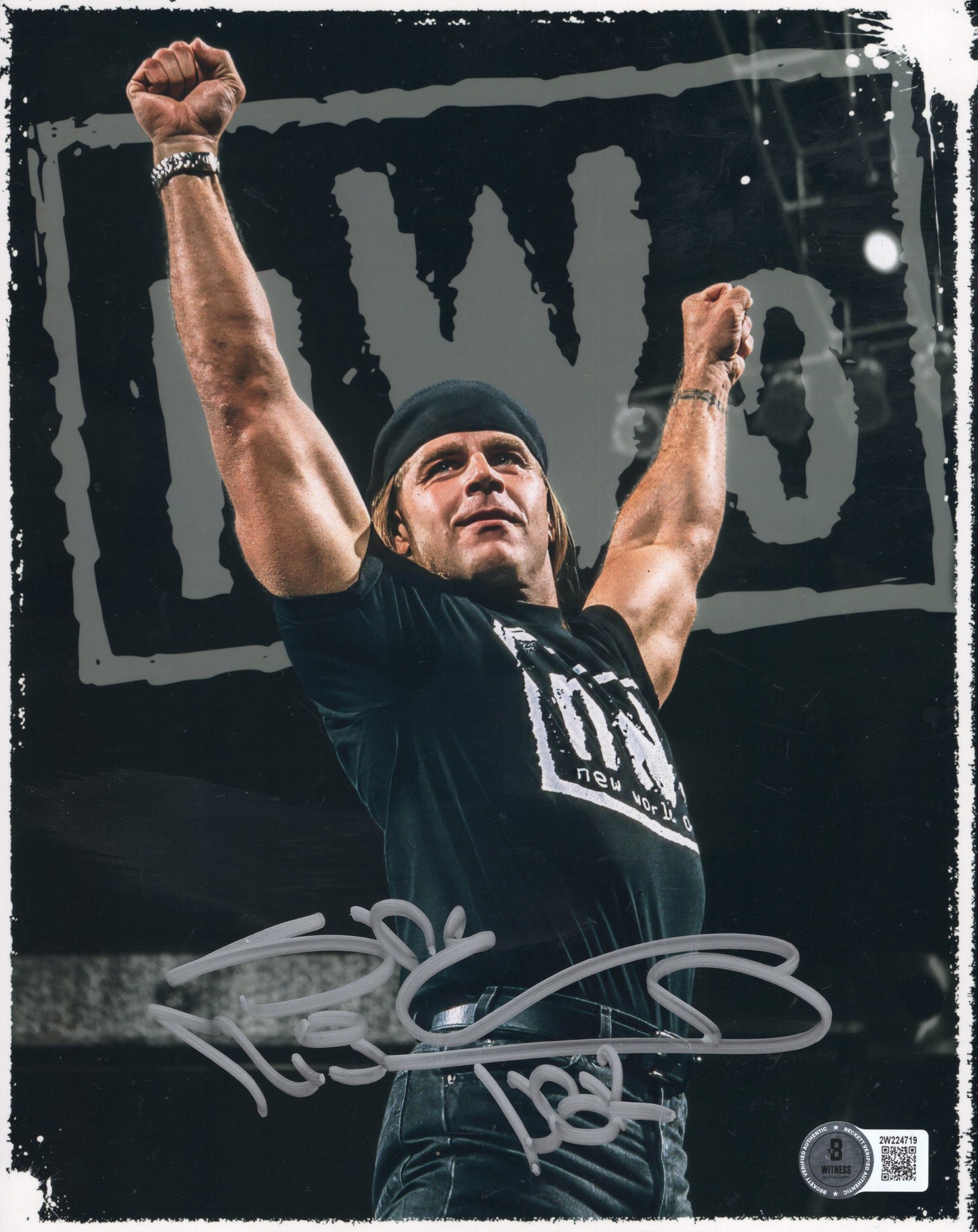 HBK Shawn Michaels (metallic 8x10) funhouse wwe beckett COA photo signed autographed RARE