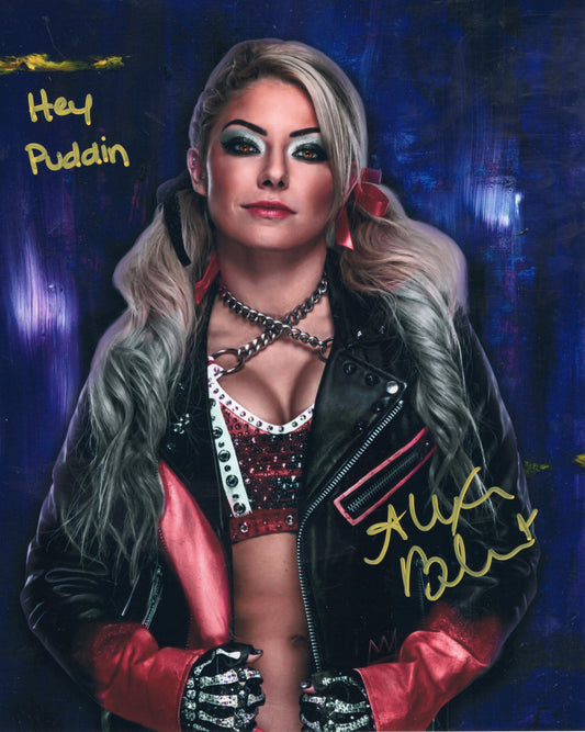 Alexa Bliss inscribed Funhouse metallic 8x10 - WWE photo signed auto autographed