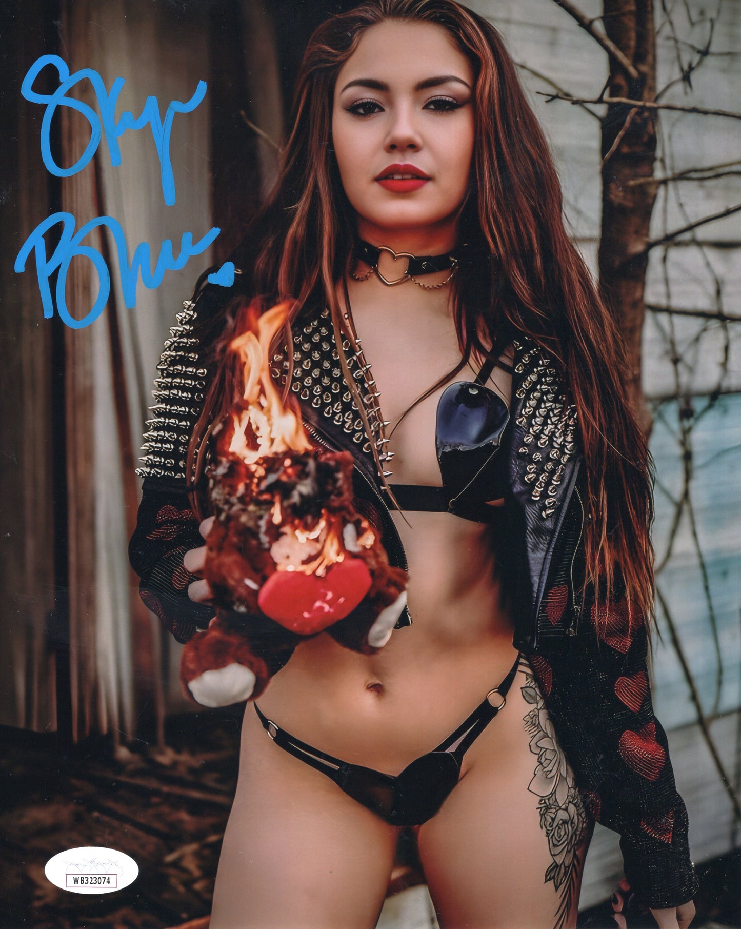 Skye Blue (8x10) JSA COA Metallic AEW SEXY photo signed auto autographed