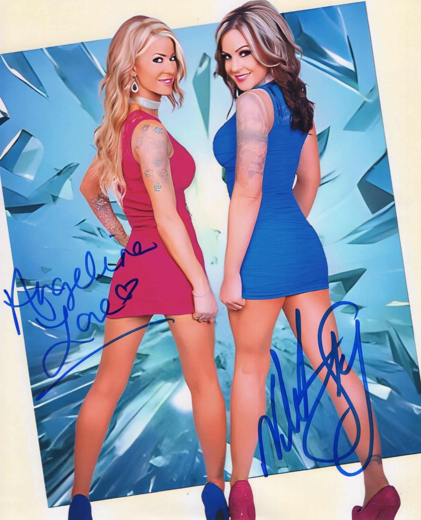 Velvet Sky Angelina Love (8x10 metallic) photo signed auto autographed TNA