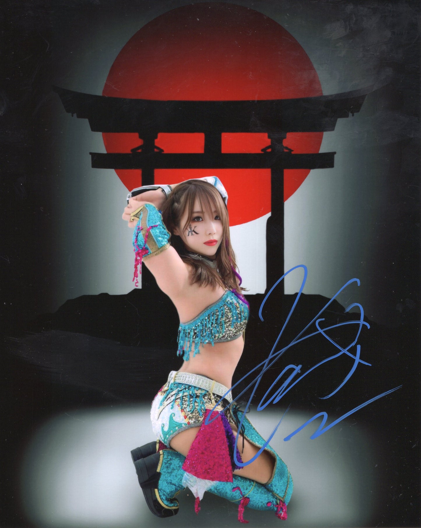 Kairi Sane funhouse metallic 8x10 - WWE NJPW photo signed auto autographed