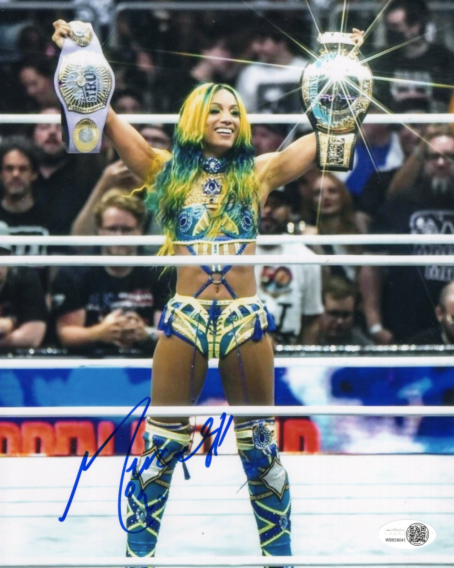 Mercedes Mone Sasha Banks (metallic 8x10) Autograph signed Photo jsa AEW WWE Sexy