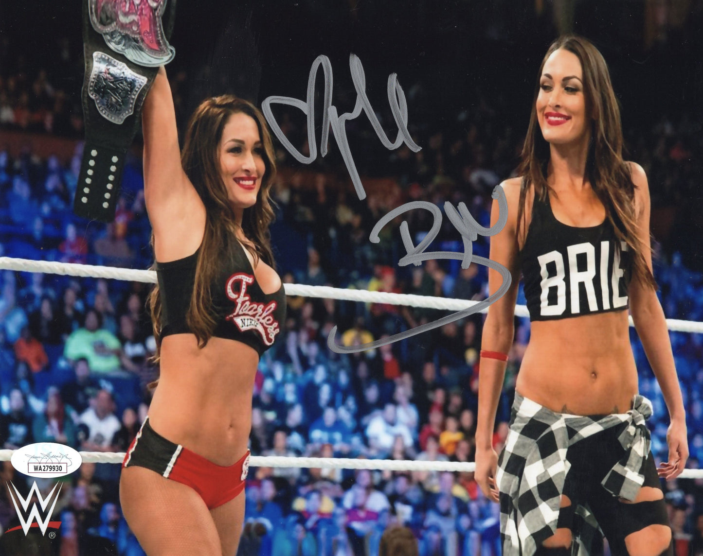 Bella Twins Garcia Twins 8x10 JSA COA photo autographed signed WWE
