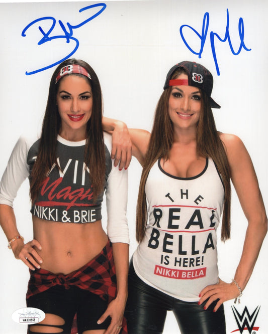Bella Twins Garcia Twins 8x10 JSA COA photo autographed signed WWE