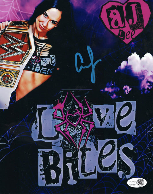 AJ Lee ( 8x10) Autograph signed Photo WWE Sexy auto JSA COA