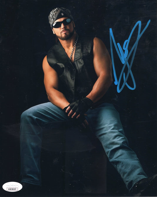 AJ Styles Undertaker Tribute Funhouse metallic 8x10 - JSA WWE photo signed