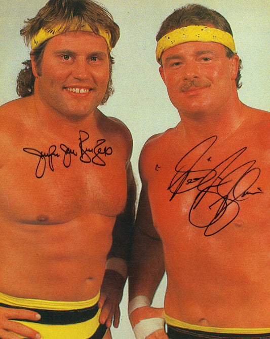 Killer Bees 8x10 - NWA WWF photo signed auto autographed