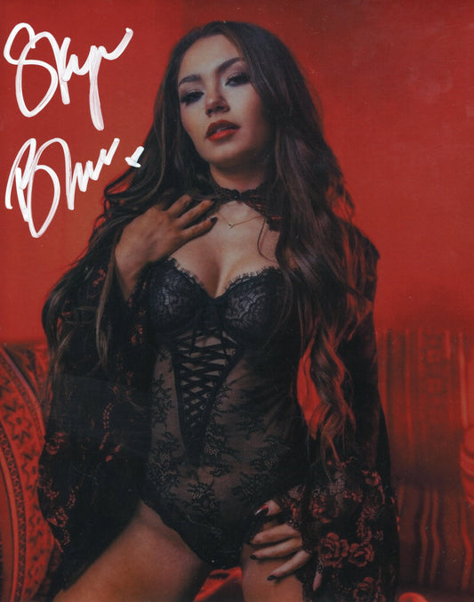 Skye Blue (Metallic 8x10) AEW SEXY photo signed auto autographed