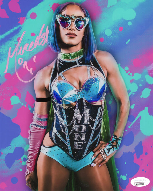 Mercedes Mone Sasha Banks (metallic 8x10) wwe aew njpw  jsa COA photo signed auto autographed