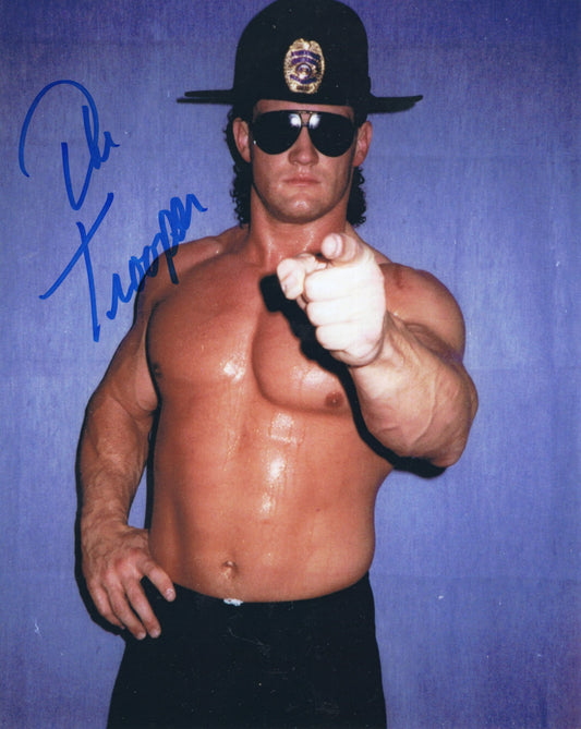 Del Wilkes The Trooper Patriot AWA WWF AJPW signed autographed 8x10 photo