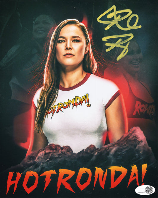 Ronda Rousey (8x10 metallic) jsa photo signed auto autographed WWE UFC