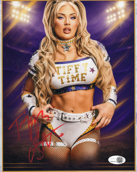 Tiffany Stratton (8x10 metallic) JSA COA WWE NXT autograph signed photo