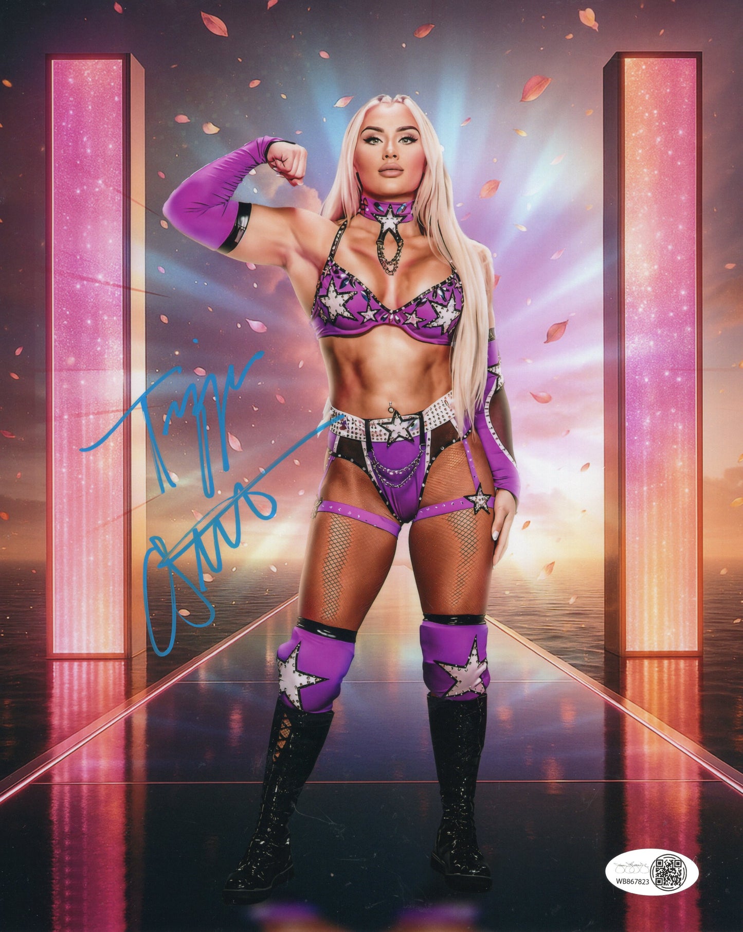 Tiffany Stratton (8x10 metallic) JSA COA WWE NXT autograph signed photo